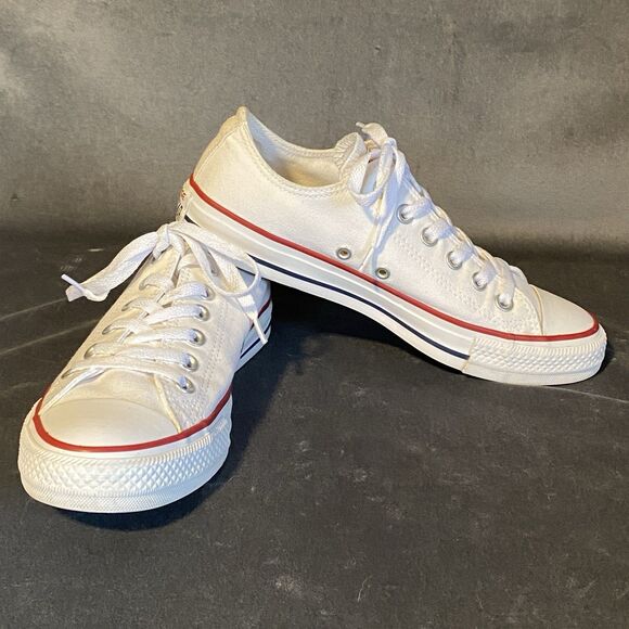 Converse White All Star Low Top Shoes Unisex Men's 6 Women's 8 - Picture 1 of 11
